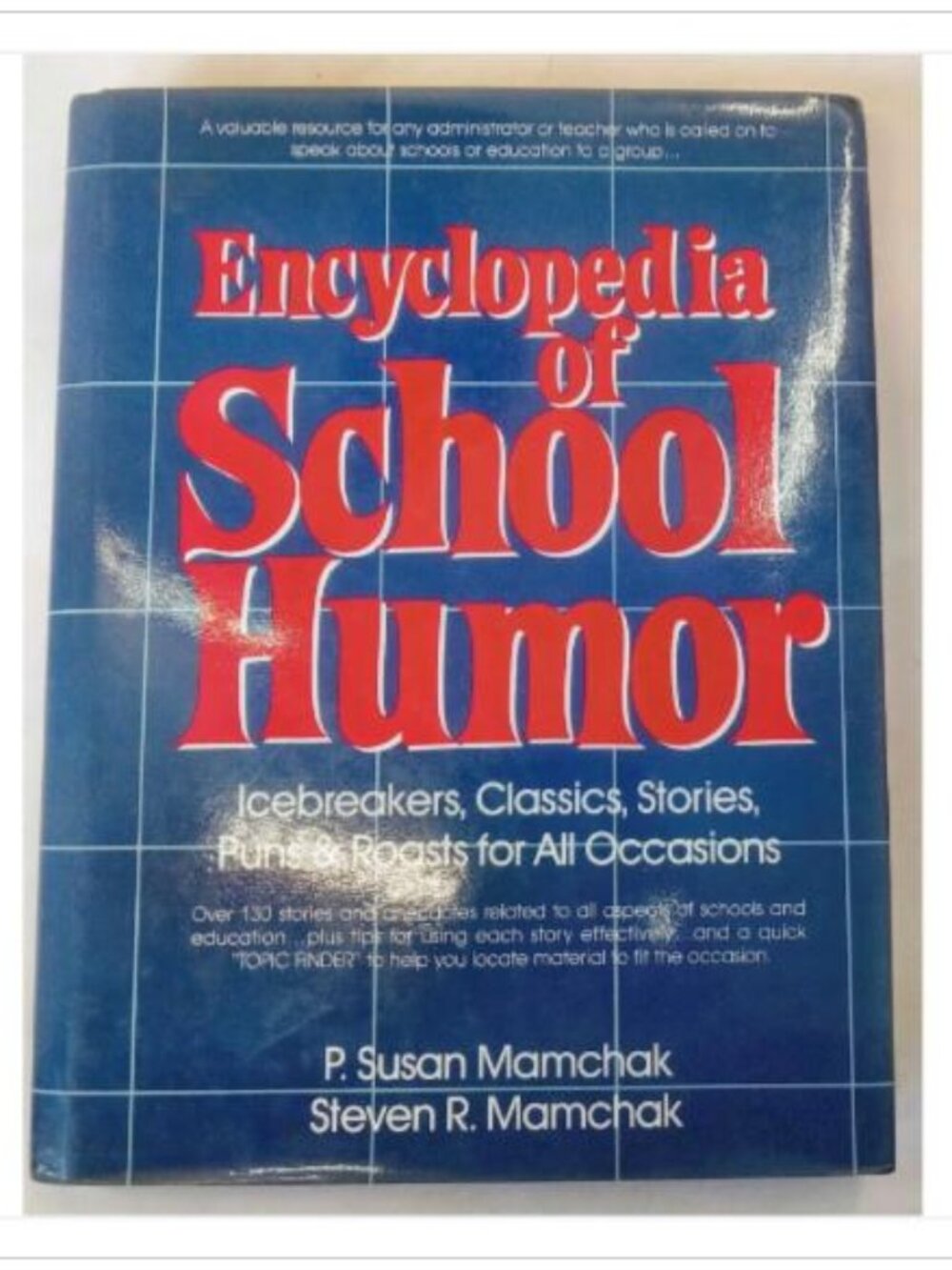 Encyclopedia of School Humor Icebreakers Classics Stories Puns Parker 1987 HC